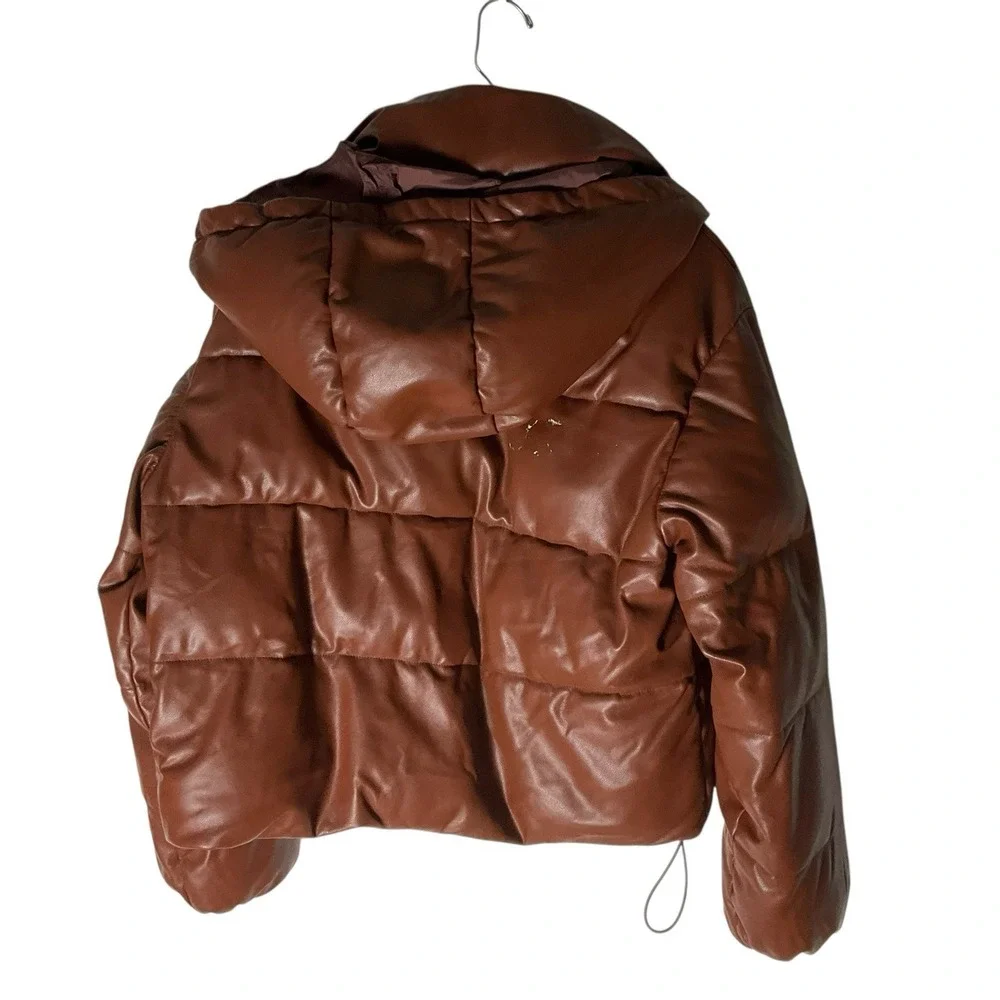 OOF Wear Faux Leather Puffer‎ Jacket